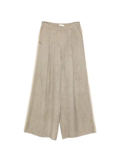 Hui Milano Side-stripe Pleated Palazzo Pants In Multi