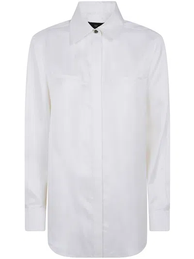 Hui Silk Blouse "compass" In White