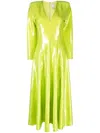 Huishan Zhang Andy Sequinned V-neck Midi Dress In Grün