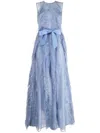 Huishan Zhang Beau Gown In Blue