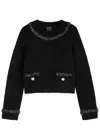 Huishan Zhang Lurex Trimming Jumper In Black