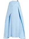 Huishan Zhang Cape Gown In Blau
