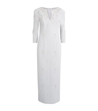 Huishan Zhang Crepe Skye Midi Dress In Grey