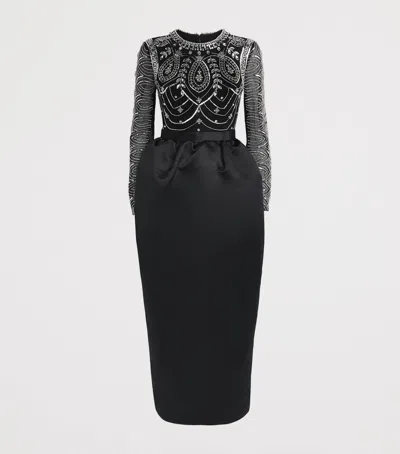 Huishan Zhang Embellished Starla Maxi Dress In Black
