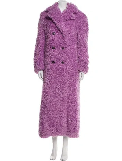 Pre-owned Huishan Zhang Faux Fur Coat W/ Tags In Purple
