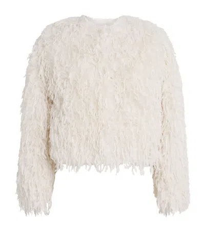Huishan Zhang Feather Belamy Jacket In White