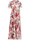 Huishan Zhang Floral Maxi Dress In Red