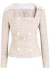 Huishan Zhang Tweed Embellished Goldie Jacket