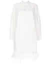 Huishan Zhang Ibiza Long-sleeved Shirtdress In White