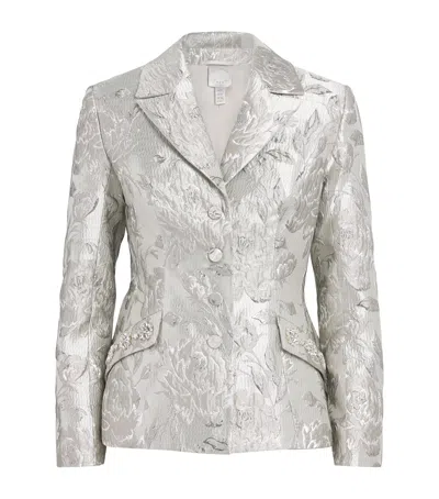 Huishan Zhang Jacquard Gill Blazer In Silver