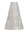 Huishan Zhang Womens Silver Vicky Jacquard Woven Midi Skirt In Silver