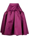 Huishan Zhang Joan Ruffle-detailing Skirt In Purple