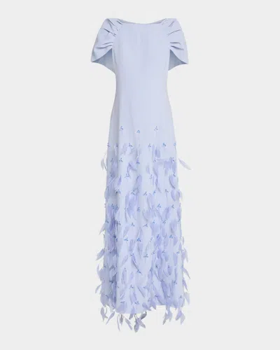 Huishan Zhang Leonor Gown In Pale Blue