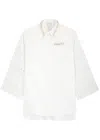 Huishan Zhang Logan Crystal-embellished Faille Shirt In White