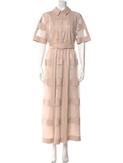 Pre-owned Huishan Zhang Long Dress In Pink