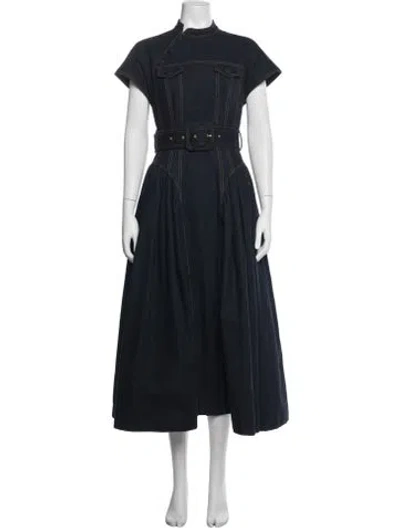 Pre-owned Huishan Zhang Midi Length Dress In Blue
