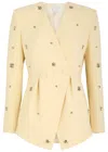 Huishan Zhang Milo Crystal-embellished Crepe Blazer In Light Yellow