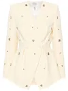 Huishan Zhang Milo Crystal-embellished Crepe Blazer In Yellow - Yellow