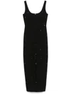 Huishan Zhang Stone-embroidered Maxi Dress In Black