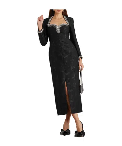 Huishan Zhang Seep Yarn Dress In Black