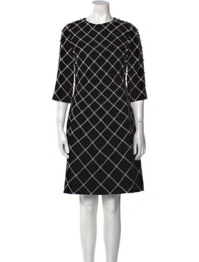 Pre-owned Huishan Zhang Silk Knee-length Dress In Black