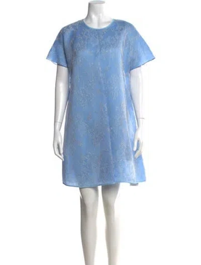 Pre-owned Huishan Zhang Silk Knee-length Dress W/ Tags In Blue