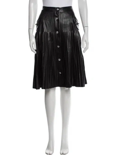 Pre-owned Huishan Zhang Silk Knee-length Skirt In Black