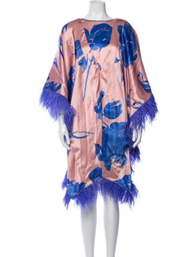 Pre-owned Huishan Zhang Silk Mini Dress In Multicolor