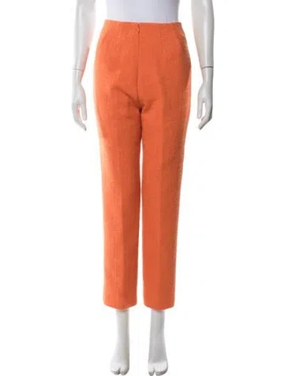 Pre-owned Huishan Zhang Straight Leg Pants W/ Tags In Orange