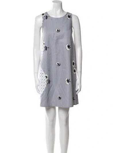 Pre-owned Huishan Zhang Striped Mini Dress In Blue