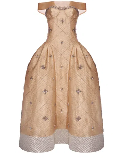 Huishan Zhang Trina Dress In Neutrals