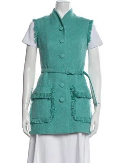 Pre-owned Huishan Zhang Vest In Green