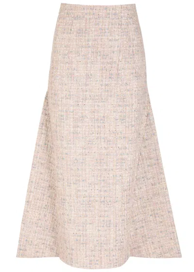 Huishan Zhang Vicky Embellished Tweed Midi Skirt