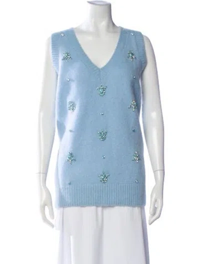 Pre-owned Huishan Zhang V-neck Sweater In Blue