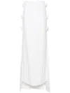 Huishan Zhang Sabina Bow-detail Crepe Midi Skirt In White