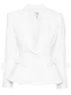 HUISHAN ZHANG WHITE SANNA SILK BLAZER