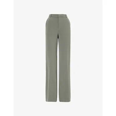 Huishan Zhang Womens Agave Green Bree Straight-leg Woven Trousers In Multi