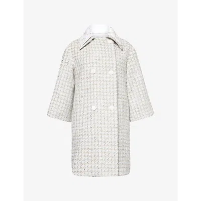 Huishan Zhang Womens  Lloyd Opera Check-pattern Woven Coat