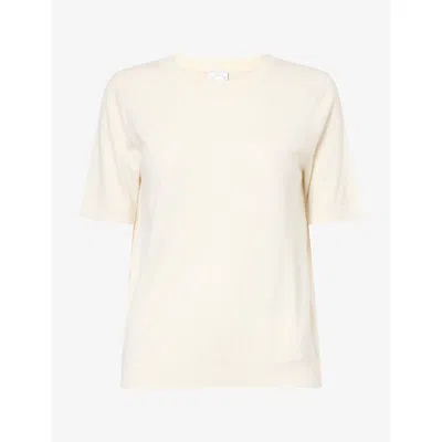 Huishan Zhang Womens  Bonnie Short-sleeve Cashmere Top In Neutral