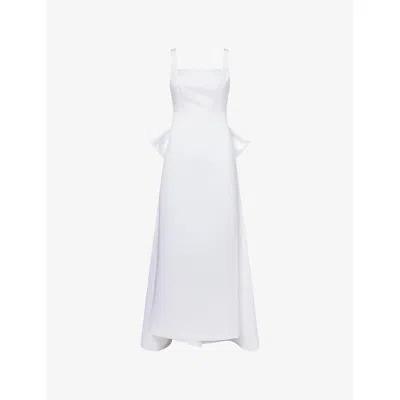 Huishan Zhang Womens White Shannon Satin Gown