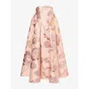 Huishan Zhang Womens Pink Multi Cheryl Floral Jacquard Midi Dress In Multi