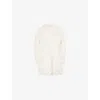 Huishan Zhang Womens Ivory Selina Long-sleeve Faux-fur Coat In Gray