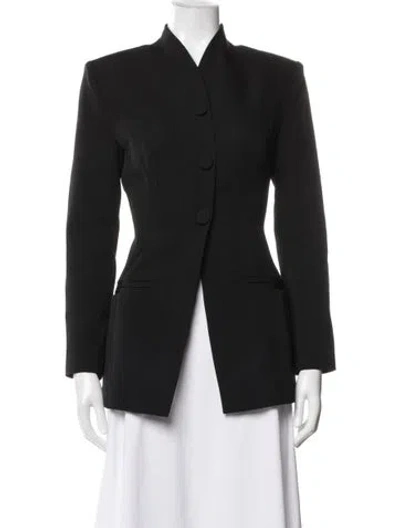 Pre-owned Huishan Zhang Wool Blazer W/ Tags In Black