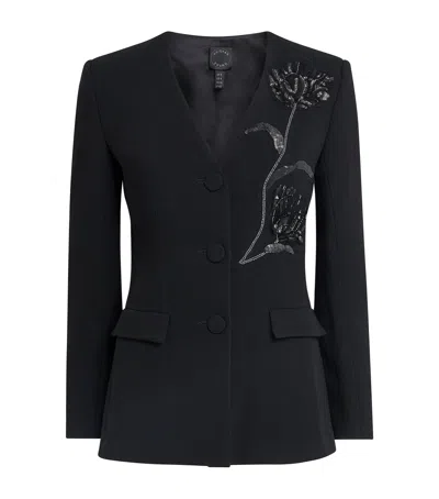 Huishan Zhang Wool Brynn Blazer In Black