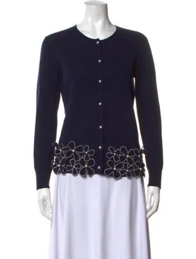 Pre-owned Huishan Zhang Wool Crew Neck Sweater In Blue
