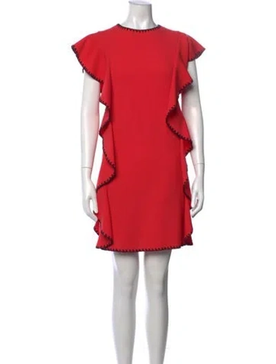 Pre-owned Huishan Zhang Wool Mini Dress In Pink