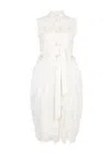 Huishan Zhang Wyatt Embellished Tweed Midi Dress In Ivory