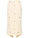 Huishan Zhang Thalia Crepe Midi Skirt In Yellow