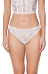 Huit Amoureuse Lace Tanga In White