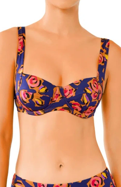 Huit Balconette Underwire Bikini Top In Animal Print